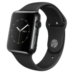 Apple Watch 38mm SS Black Classic Buckle MLE62LL/A smartwatch