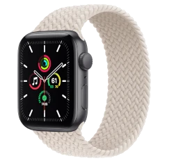 Apple Watch SE 44mm Aluminum Braided Solo Loop A2352 GPS Only smartwatch