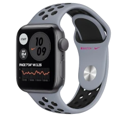 Apple Watch SE Nike 44mm Silver Aluminum Nike Sport Band A2354 GPS Cellular
