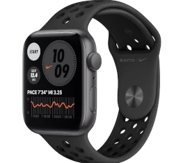Apple Watch SE Nike 44mm Space Gray Aluminum Nike Sport Band A2352 GPS Only smartwatch