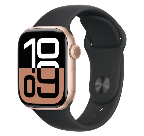 Apple Watch Series 10 42mm Rose Gold Aluminum Case w/ Apple OEM Band A2997 GPS Only smartwatch