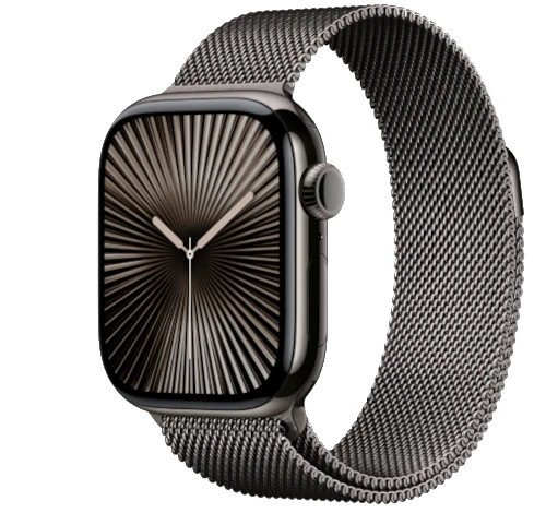 Apple Watch Series 10 42mm Slate Titanium Case w/ Milanese Loop A3001 GPS Cellular smartwatch