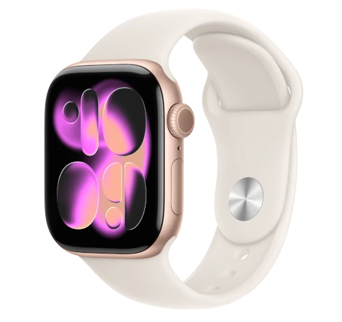 Apple Watch Series 11 42mm Rose Gold Aluminum w/ Apple OEM Band GPS Cellular smartwatch