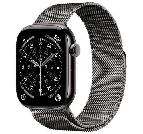 Apple Watch Series 11 46mm Titanium w/ Milanese Loop GPS Cellular smartwatch
