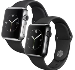Apple Watch Series 2 38mm Space Black SS Black Sport Band MP492LL/A smartwatch