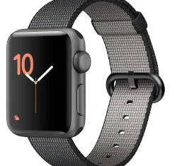 Apple Watch Series 2 38mm Space Gray Aluminum Black Woven Nylon Band MP052LL/A smartwatch
