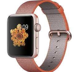 Apple Watch Series 2 42mm Rose Gold Aluminum Space Orange Anthracite Woven Nylon Band MNPM2LL/A