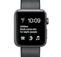 Apple Watch Series 2 42mm Space Gray Aluminum Black Woven Nylon Band MP072LL/A smartwatch