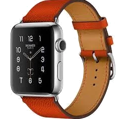 Apple Watch Series 2 Hermes 42mm SS Feu Epsom Leather Single Tour Band MNQ22LL/A