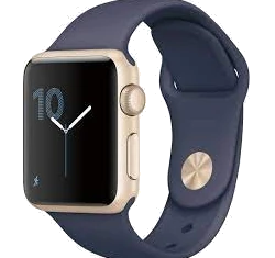 Apple Watch Series 2 Sport 38mm Gold Aluminum Midnight Blue Sport Band MQ132LL/A smartwatch