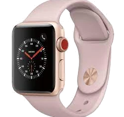 Apple Watch Series 3 38mm Gold Aluminum Pink Sand Sport Band MQJQ2LL/A GPS Cellular