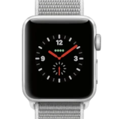Apple Watch Series 3 38mm Silver Aluminum Seashell Sport Loop MQJR2LL/A GPS Cellular smartwatch