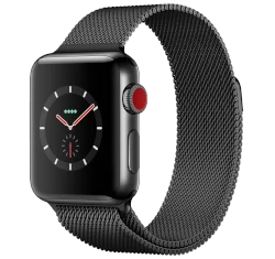 Apple Watch Series 3 38mm Space Black SS Space Black Milanese Loop MR1H2LL/A GPS Cellular smartwatch