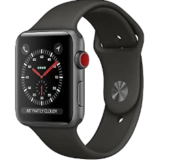 Apple Watch Series 3 38mm Space Gray Aluminum Gray Sport Band MR2W2LL/A GPS Cellular smartwatch