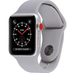 Apple Watch Series 3 42mm Silver Aluminum Fog Sport Band MQK12LL/A GPS Cellular
