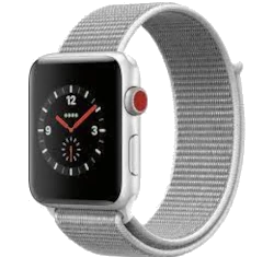 Apple Watch Series 3 42mm Silver Aluminum Seashell Sport Loop MQK52LL/A GPS Cellular smartwatch