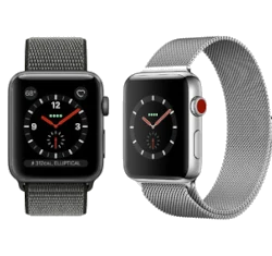 Apple Watch Series 3 42mm Space Black SS Space Black Milanese Loop MR1L2LL/A GPS Cellular smartwatch