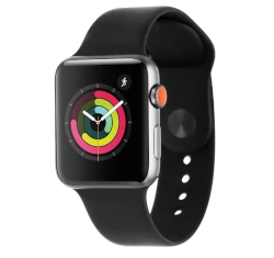 Apple Watch Series 3 42mm Space Gray Aluminum Black Sport Band MQL12LL/A GPS Only
