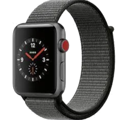 Apple Watch Series 3 42mm Space Gray Aluminum Dark Olive Sport Loop MQK62LL/A GPS Cellular