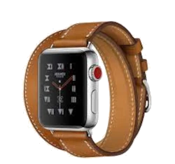 Apple Watch Series 3 Hermes 38mm SS Fauve Barenia Leather Double Tour MQLJ2LL/A GPS Cellular smartwatch