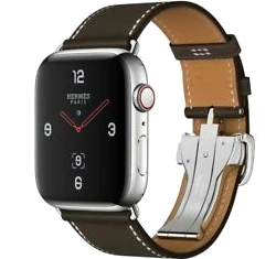 Apple Watch Series 3 Hermes 42mm SS Indigo Swift Leather Single Tour MQLQ2LL/A GPS Cellular