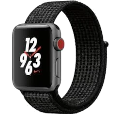 Apple Watch Series 3 Nike Plus 38mm Space Gray Aluminum Black Pure Platinum Sport Loop MQL82LL/A GPS Cellular smartwatch