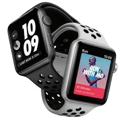 Apple Watch Series 3 Nike Plus 42mm Silver Aluminum Pure Platinum Black Sport Band MQLC2LL/A GPS Cellular smartwatch