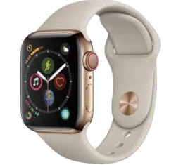 Apple Watch Series 4 40mm Gold SS Stone Sport Band MTUR2LL/A GPS Cellular smartwatch