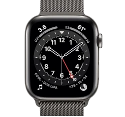 Apple Watch Series 4 44mm Space Black SS Black Milanese Loop MTV62LL/A GPS Cellular smartwatch