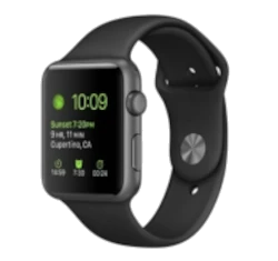 Apple Watch Series 4 44mm Space Black SS Stone Sport Band MTV52LL/A GPS Cellular smartwatch