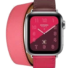 Apple Watch Series 4 Hermes 40mm SS Bordeaux Leather Double Tour MU6R2LL/A GPS Cellular smartwatch