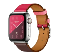 Apple Watch Series 4 Hermes 40mm SS Bordeaux Leather Single Tour MU6N2LL/A GPS Cellular smartwatch