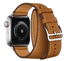 Apple Watch Series 4 Hermes 40mm SS Fauve Barenia Leather Double Tour MU6P2LL/A GPS Cellular smartwatch