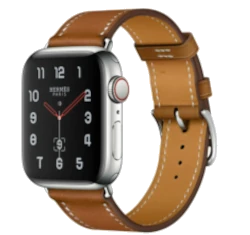 Apple Watch Series 4 Hermes 40mm SS Fauve Barenia Leather Single Tour MU6M2LL/A GPS Cellular