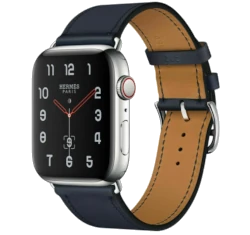 Apple Watch Series 4 Hermes 44mm SS Bleu Indigo Swift Leather Single Tour MU6W2LL/A GPS Cellular smartwatch