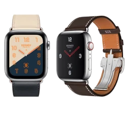 Apple Watch Series 4 Hermes 44mm SS Ebene Barenia Single Tour Deployment Buckle MU6T2LL/A GPS Cellular smartwatch