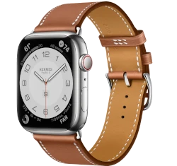 Apple Watch Series 4 Hermes 44mm SS Fauve Barenia Leather Single Tour MU6V2LL/A GPS Cellular smartwatch