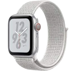 Apple Watch Series 4 Nike 40mm Silver Aluminum Fabric Summit White Sport Loop MTX72LL/A GPS Cellular