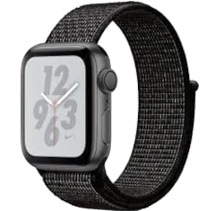 Apple Watch Series 4 Nike 40mm Space Gray Aluminum Fabric Black Sport Loop MU7G2LL/A GPS Only smartwatch