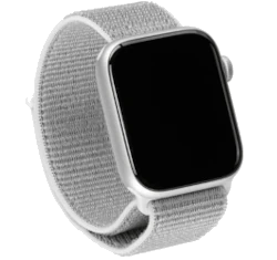 Apple Watch Series 4 Nike 44mm Silver Aluminum Fabric Summit White Sport Loop MTXA2LL/A GPS Cellular