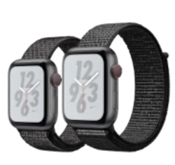 Apple Watch Series 4 Nike 44mm Space Gray Aluminum Fabric Black Sport Loop MTXD2LL/A GPS Cellular smartwatch