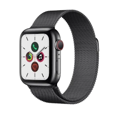 Apple Watch Series 5 40mm Space Black SS Leather Loop GPS Cellular smartwatch