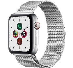 Apple Watch Series 5 44mm Gold Aluminum Fabric Sport Loop GPS Cellular smartwatch