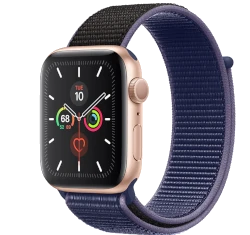 Apple Watch Series 5 44mm Gold Aluminum Fabric Sport Loop GPS Only smartwatch