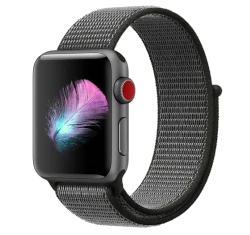 Apple Watch Series 5 44mm Silver Aluminum Fabric Sport Loop GPS Cellular smartwatch