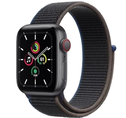 Apple Watch Series 5 44mm Space Gray Aluminum Fabric Sport Loop GPS Only smartwatch