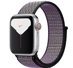 Apple Watch Series 5 Nike 40mm Silver Aluminum Fabric Sport Loop GPS Only