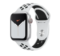 Apple Watch Series 5 Nike 44mm Silver Aluminum Sport Band GPS Only smartwatch