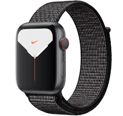 Apple Watch Series 5 Nike 44mm Space Gray Aluminum Fabric Sport Loop GPS Only smartwatch