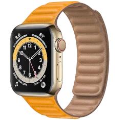 Apple Watch Series 6 40mm Aluminum Leather Link A2293 GPS Cellular